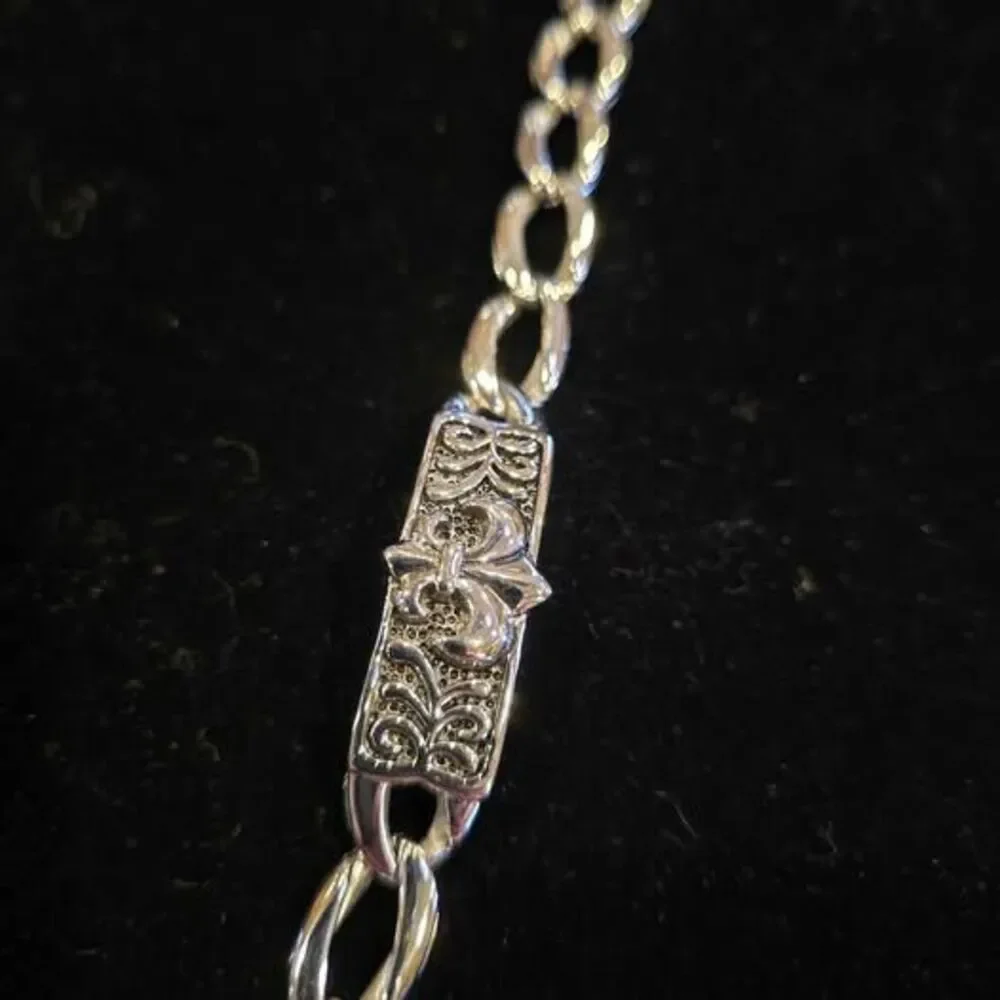 Egyptian Anubis Ring Sz 9 and Fleur-de-Lis Link Bracelet Set
